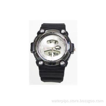 Cool Black ABS Plastic Case Analog Watch With Digital Displ